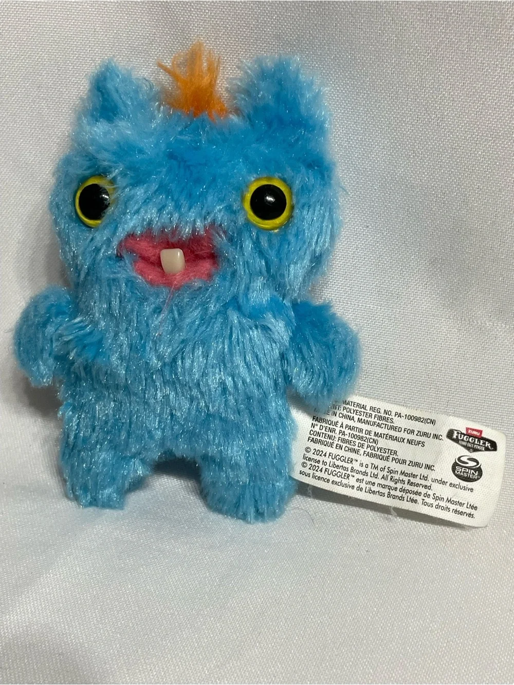 blue Screech character from the Zuru Fuggler Baby Fugg Series 3 collection